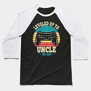 Leveled Up To Uncle 2024 Soon To Be  Video Gamer Uncle Baseball T-Shirt